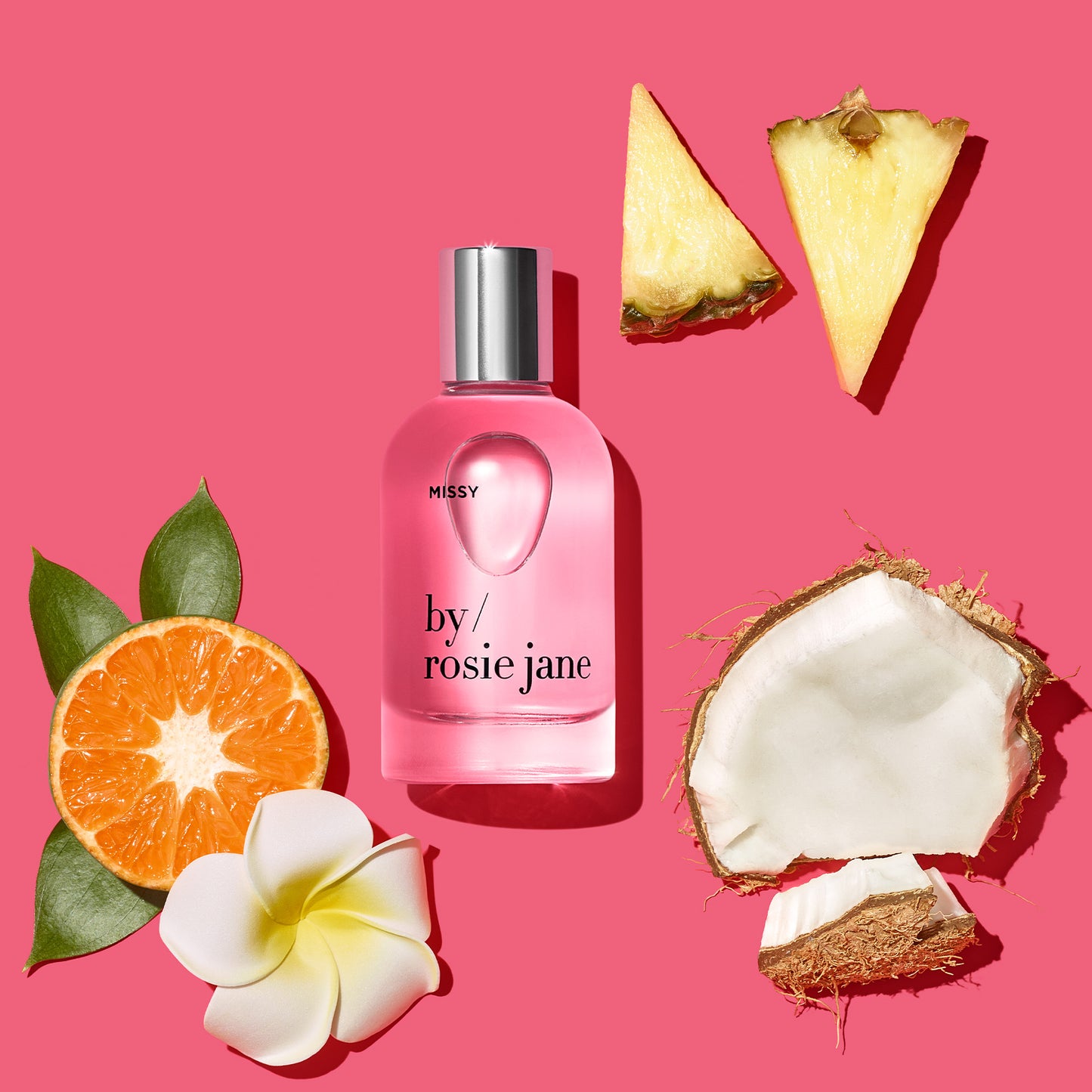 Missy eau de parfum and notes of green mandarin, pineapple, coconut and frangipani