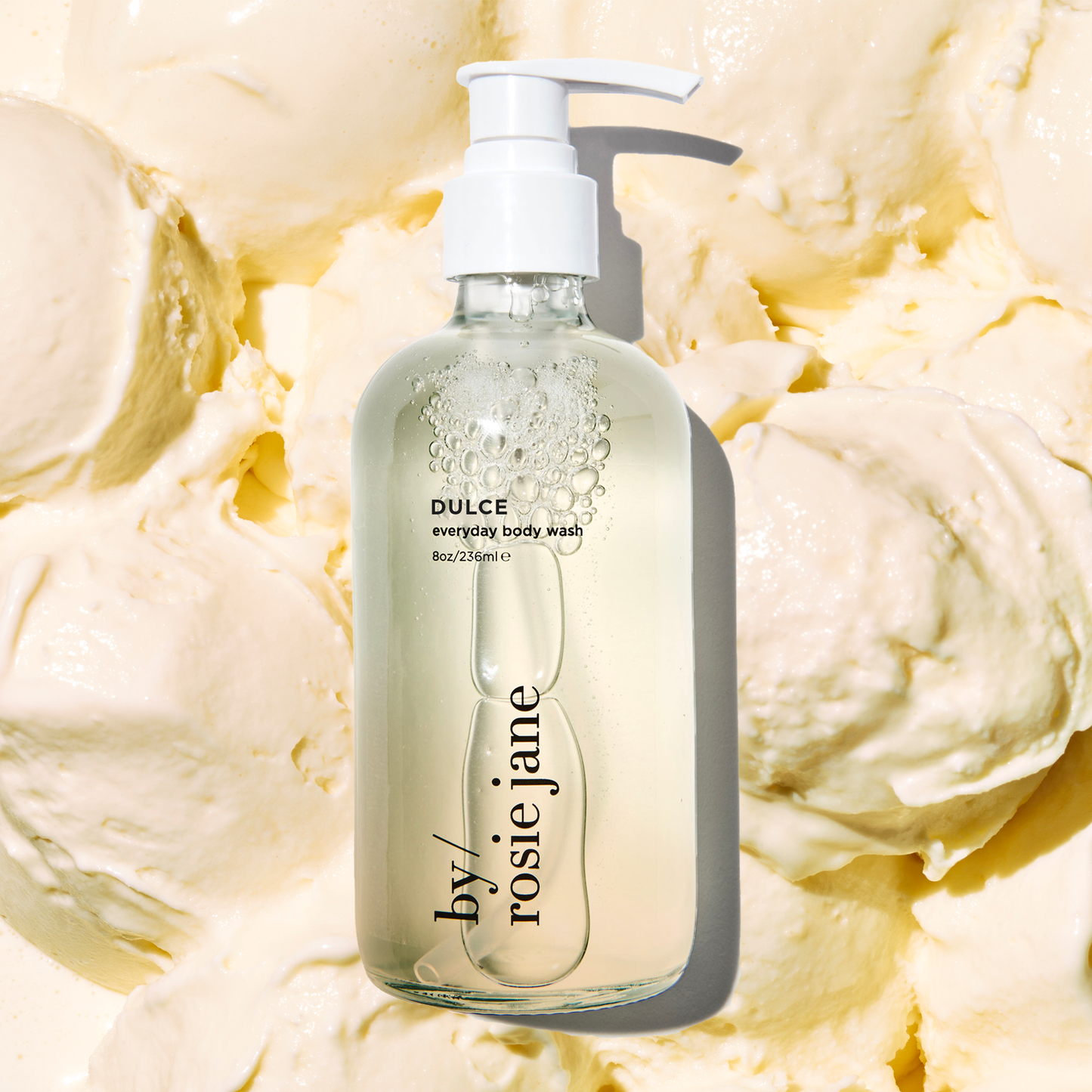 Dulce Body Wash on vanilla ice cream
