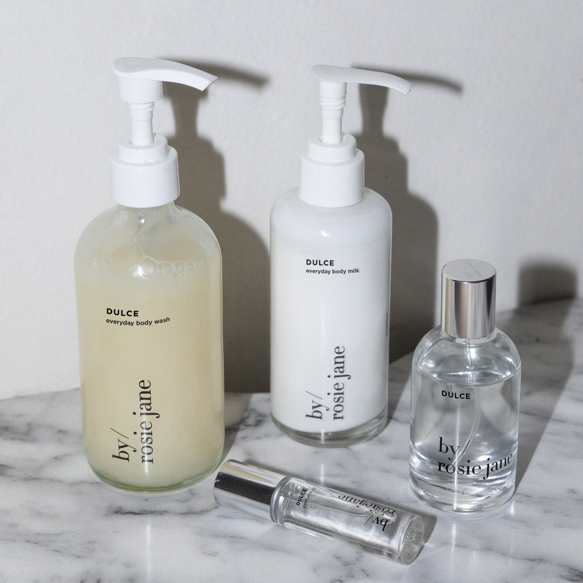 Dulce perfume, dulce perfume oil, dulce body wash, and dulce body milk