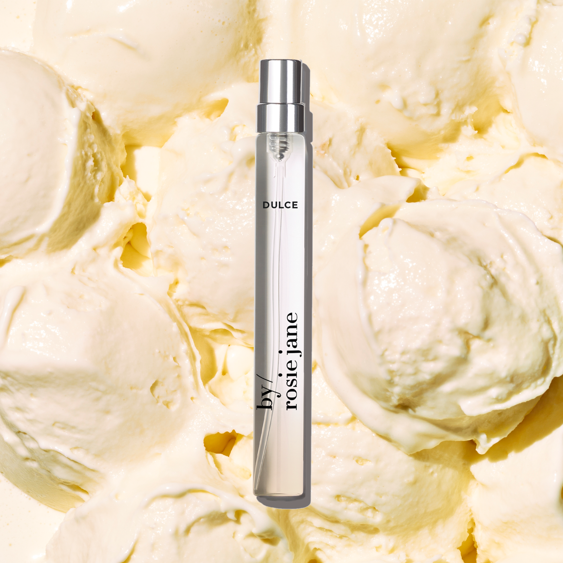 dulce travel spray on vanilla ice cream