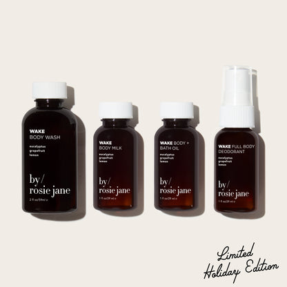 Set of mini 'by rosie jane' wake skincare products
