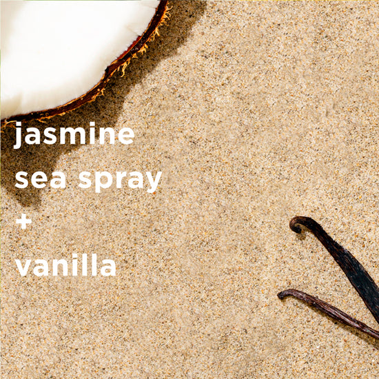smells like: jasmine, sea spray + vanilla