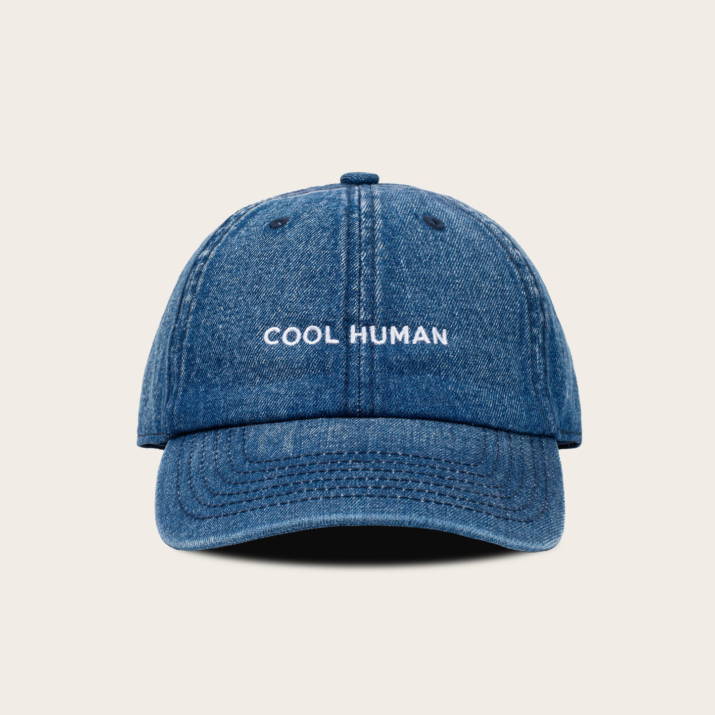 COOL HUMAN DENIM BASEBALL CAP