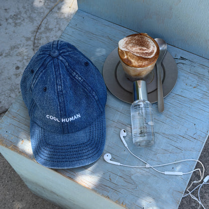 COOL HUMAN DENIM BASEBALL CAP
