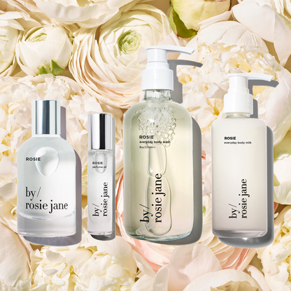 by rosie jane everything bundle on a floral background