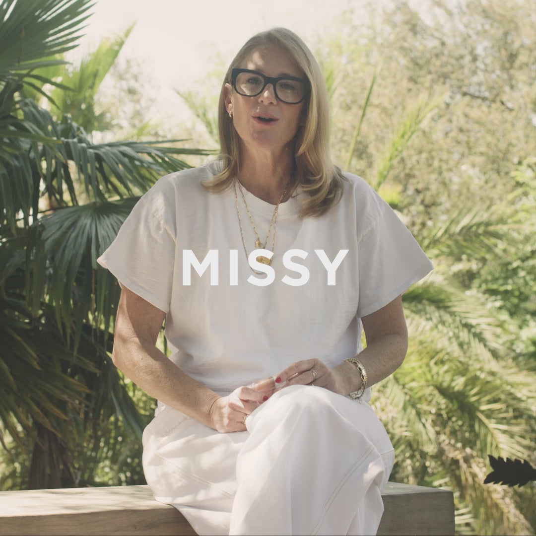 JOY in a bottle. bright tropical fruits, white florals, and fresh citrus create a scent that's sunshine-ready. MISSY is a playful escape from the everyday. an award-winning scent inspired by best friends, road trips, and pure happiness.