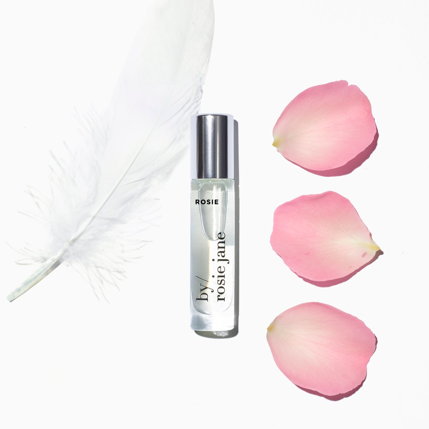 rosie perfume oil with rose petals